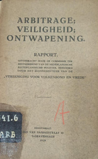 Arbitrage ; Veiligheid ; Ontwapening