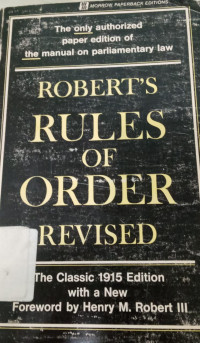 Robert's Rules of Order: Revised