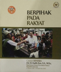 Berpihak pada Rakyat: Catatan Kinerja Dr.H. Fadli Zon, S.S., M.Sc Wakil Ketua DPR RI (2016-2017)