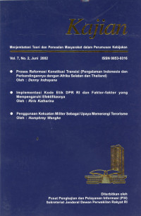 Proses reformasi konstitusi transisi (pengalaman Indonesia dan perbandingannya dengan Afrika Selatan dan Thailand)
