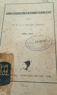 Arbeidsovereenkomstenrecht: Derde Druk