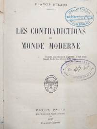 Les Contradictions du Monde Moderne