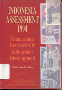 Indonesia Assessment 1994: Finance as a Key Sector in Indonesia's development