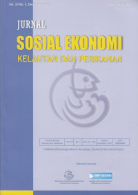 Jurnal Sosial Ekonomi Kelautan Dan Perikanan, Vol. 10 No. 2, Desember, 2015