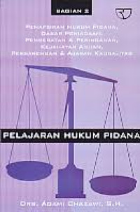 Pelajaran Hukum Pidana Bagian 2