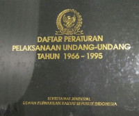 Daftar Peraturan Pelaksanaan Undang-Undang Tahun 1966 - 1995