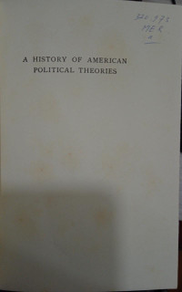 A History of American Political Theories