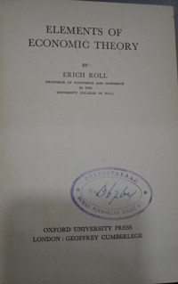 Elements of Economic Theory