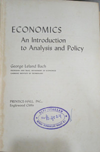 Economics: An Introduction to Analysis and Policy