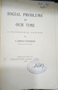 Social Problems in Our Time: A Sociological Analysis