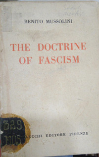 The Doctrine of Fascism