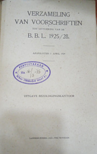 Verzameling van Voorschriften tot Uitvoering van De B.B.L. 1925/28