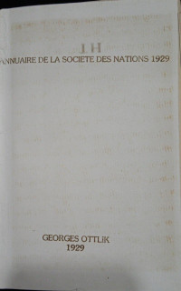 Annuaire de La Société des Nations 1929
