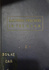 Electoral Practice In The U.S.S.R