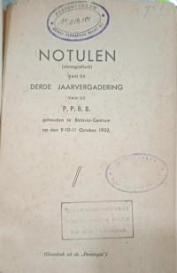 Notulen van de derde jaarvergadering van de P. P. B. B.