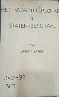 Het Voorzitterschap in de Staten-Generaal