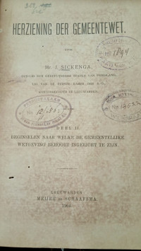 Herziening der Gemeentewet