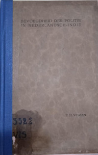 Bevoegdheid der Politie in Nederlandsch-Indie