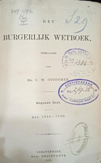 Het Burgerlijk Wetboek, Verklaard Negende Deel, Art. 1654 - 1730