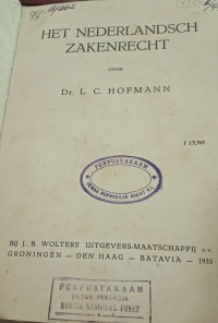 Het Nederlandsch Zakenrecht
