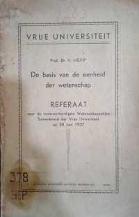 De basis van de eenheid der wetenschap