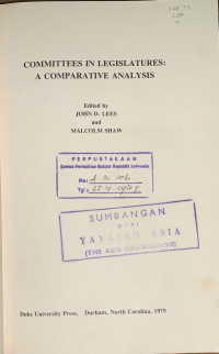 Committees in Legislatures : A Comparative Analysis