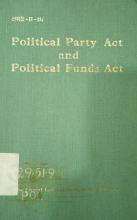 Political Party Act and Political Funds Act