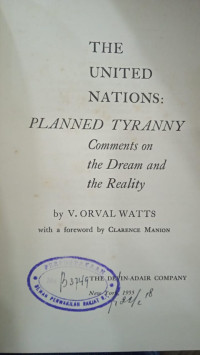 The United Nations: Planned Tyranny