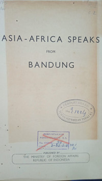 Asia - Africa Speaks from Bandung