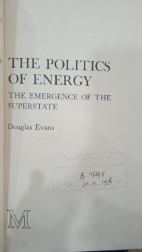 The Politics of Energy