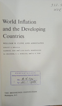 World Inflation and the Developing Countries