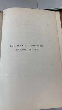 Legislative Processes: National and State