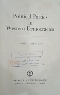Political Parties in Western Democracies