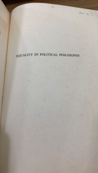 Equality in Political Philosophy