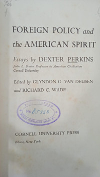 Foreign Policy and the American Spirit
