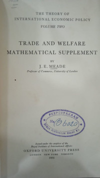 Trade and Welfare Mathematical Supplement
