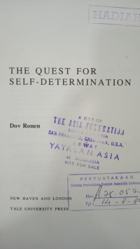 Image of The Quest for Self-Determination