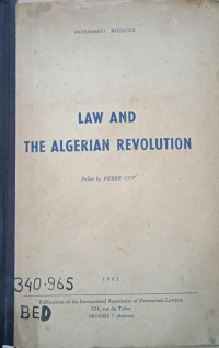 Law and the Algerian Revolution