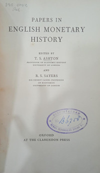 Papers in English Monetary History