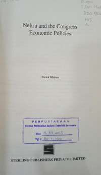 Nehru and the Congress Economic Policies