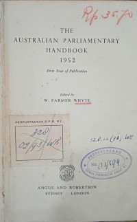 The Australian Parliamentary Handbook 1952