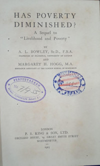 Has Poverty Diminished?