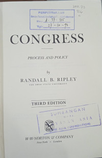 Congress: Process and Policy Third Edition
