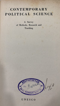 Contemporary Political Science: A Survey of Methods, Research, and Teaching