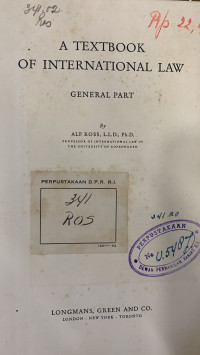 A Textbook of International Law: General Part