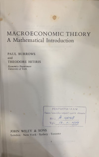 Macroeconomic Theory: A Mathematical Introduction