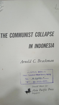 The Communist Colapse in Indonesia