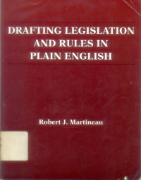 Drafting Legislation and Rules in Plain English
