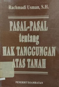Image of Pasal-pasal tentang hak tanggungan atas tanah