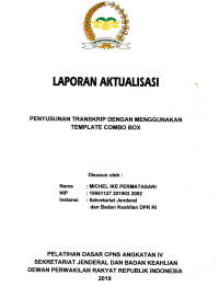 Penyusunan Transkrip Dengan Menggunakan Template Combo Box